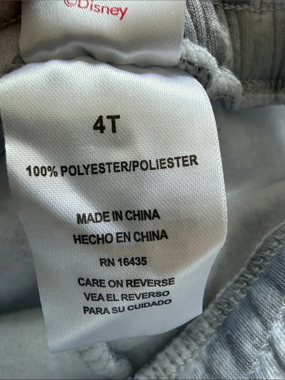 Disney Junior Mickey Mouse Gray Tie Dye Fleece Sweatshirt Joggers Set 4T NWOT